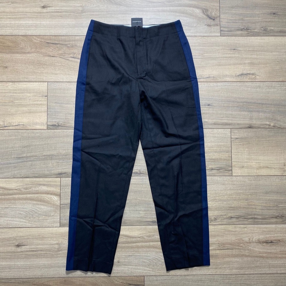 Club Monaco Womens‎ Ryanne CB Wool Blend Pants Size 2 Black Side Stripes